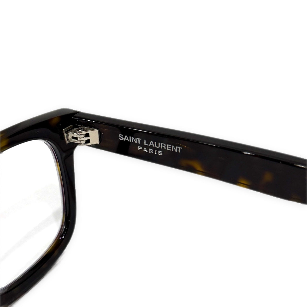 SAINT LAURENT SL 50 べっ甲風ウェリントンフレームメガネ 眼鏡 サングラス ロゴ アイウェア 服飾小物 SLP サンローランパリ メンズ レディース ユニセックス