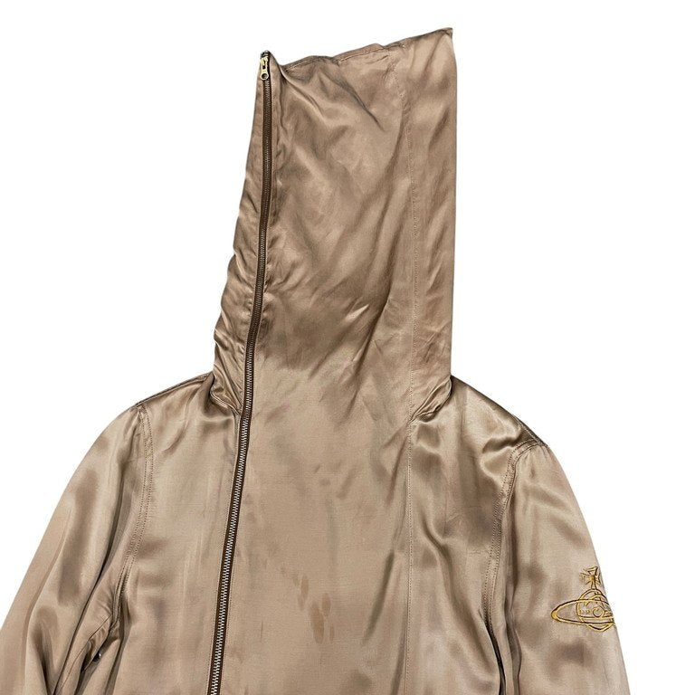 Vivienne Westwood MAN キュプラレーヨンサテン魔女フードリブブルゾン ジャケット コート アウター オーブ刺繍 ヴィヴィアンウエストウッド マン メンズ