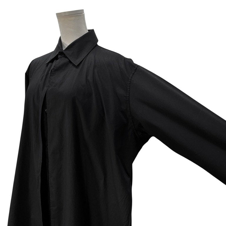Yohji Yamamoto collections 22AW LAWN LONG DRESS SHIRT コットンローンフロントレイヤードロングシャツ ブラウス トップス Femme ヨウジヤマモトファム レディース