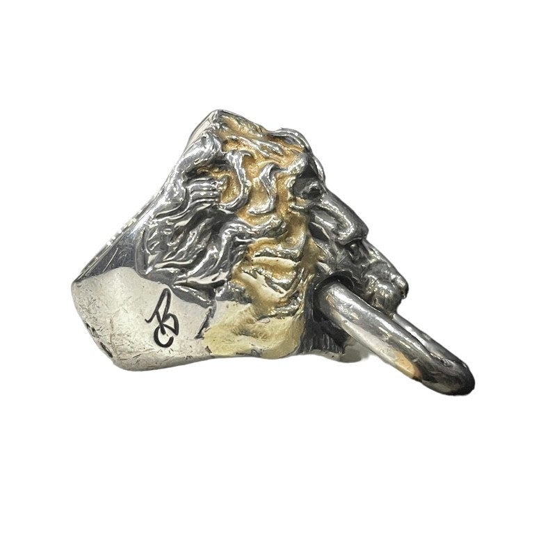 BILL WALL LEATHER 25th Anniversary Limited Edition BWR395R LION W/ RING IN MOUTH 金ロウカスタムライオンマウスリング