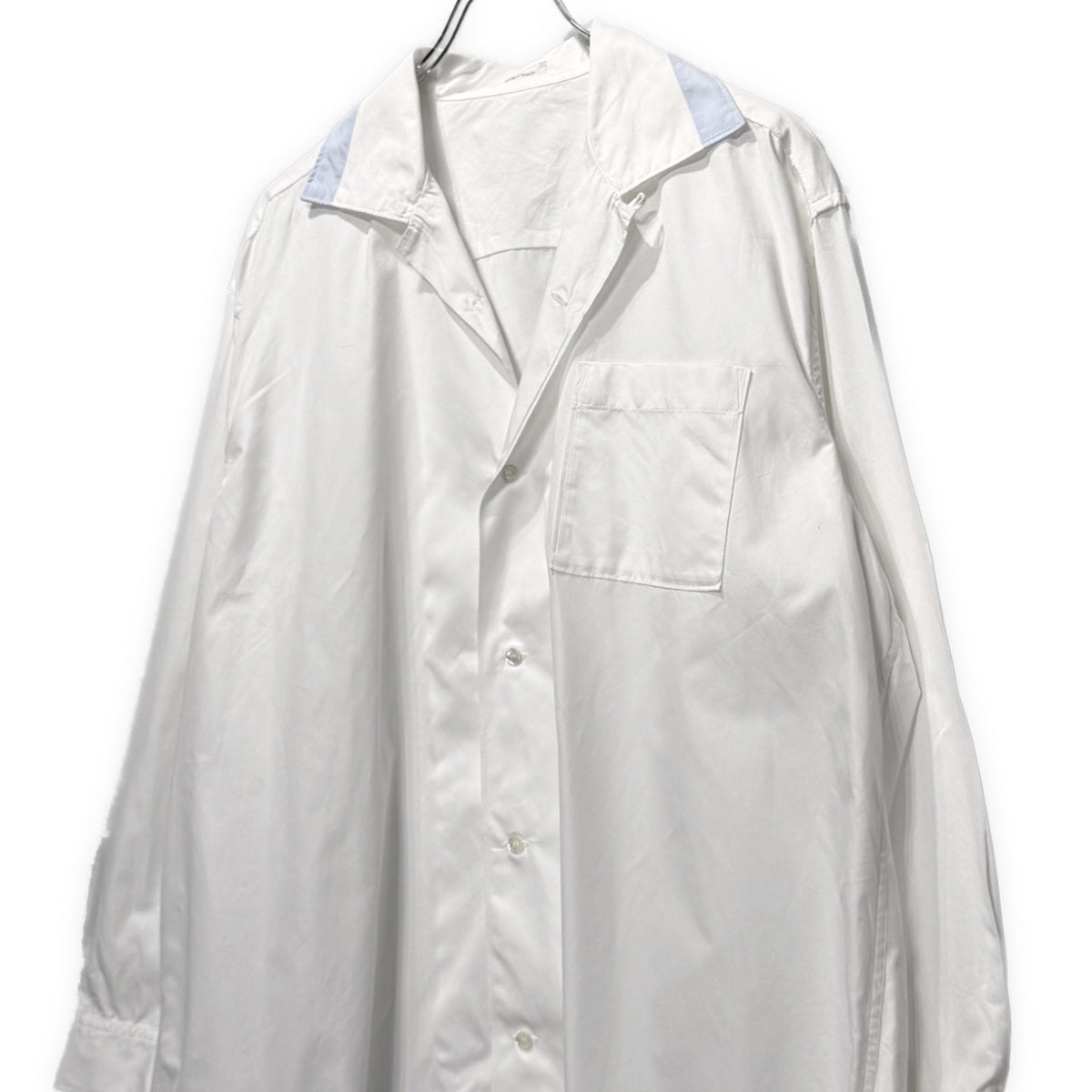 Y's for men コットンブロード襟切り替えオーバーサイズオープンカラーシャツ 開襟 ブラウス トップス Archive 90s Yohji Yamamoto Pour Homme ヨウジヤマモトプールオム ワイズフォーメン メンズ