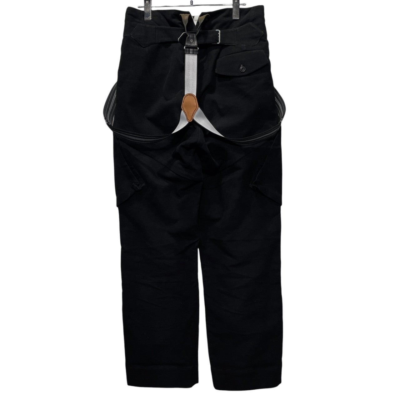 JOHN ALEXANDER SKELTON 20AW CVIII コットンフランネルサスペンダー付ミリタリートラウザーズパンツ カーゴ ボトムス モールスキン シンチバック ジョンアレキサンダースケルトン メンズ