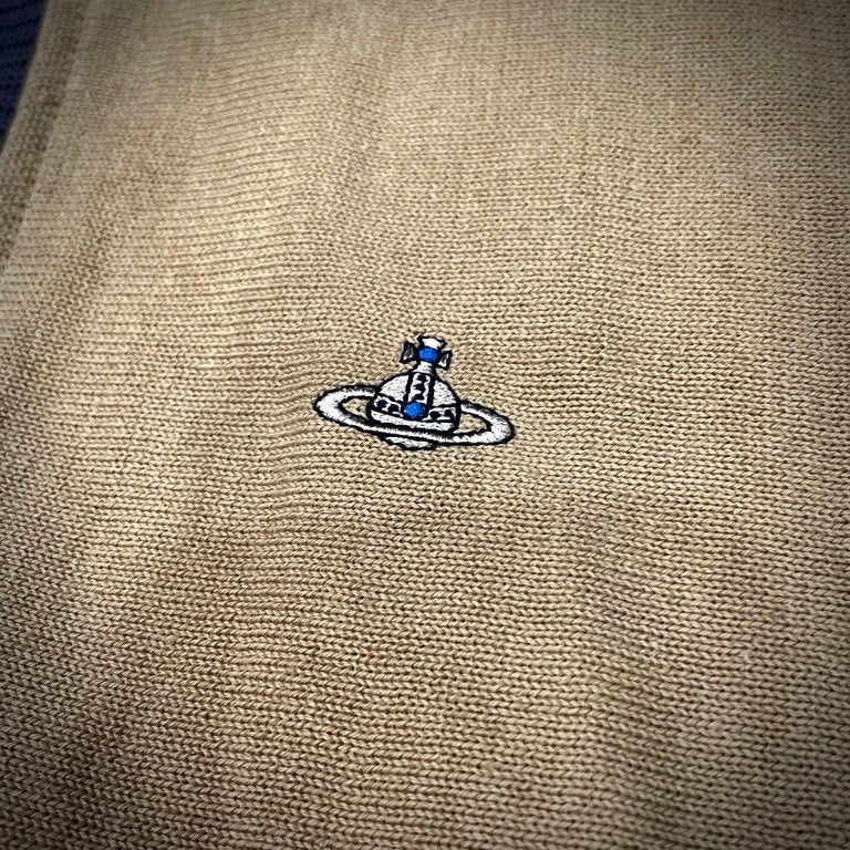 Vivienne Westwood MAN 23SS コットンリネンバイカラーオーバーサイズドルマンニットカーディガン