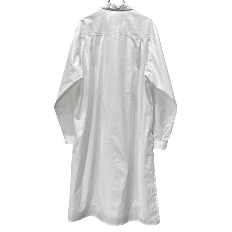 Yohji Yamamoto Pour Homme 23AW COTTON BROADCLOTH OPEN COLLAR LONG SHIRT コットンブロードオープンカラーロングシャツ ブラウス HJ-B53-018 環縫い 開襟 定価62,700円 ヨウジヤマモトプールオム メンズ