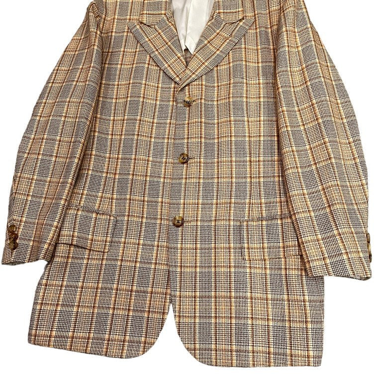 COMME des GARCONS HOMME PLUS 02SS カットアウトドッキングバックピークドラペルチェック3Bアンコンテーラードジャケット LOOK4 Archive