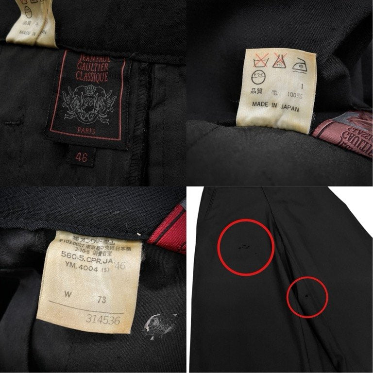 Jean Paul GAULTIER CLASSIQUE 98SS ウールトロピカルバックスカートパターンパンツ ボトムス Archive 90s JPG ジャンポールゴルチエ ゴルチェ メンズ レディース ユニセックス