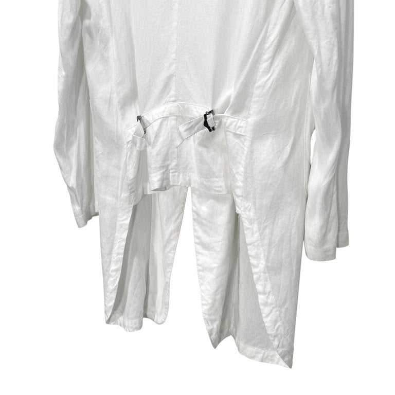 nude:masahikomaruyama ライナージャケット レーヨンリネンガーゼロングフロントスナップボタンジャケット コート ライトアウター ヌード マサヒコマルヤマ