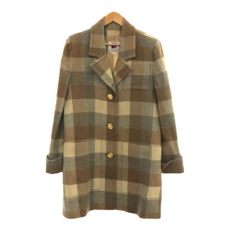 GIVENCHY GIVENCHY ブロックチェックウールコート