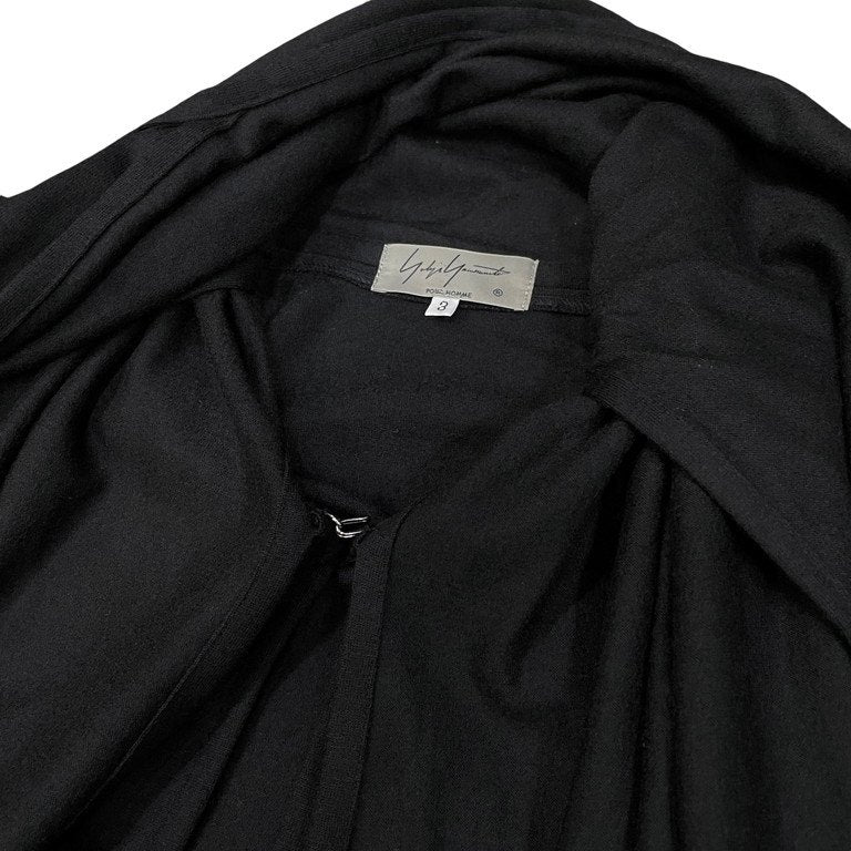 Yohji Yamamoto Pour Homme 19AW ウールジャージーバックポケットストールマントコート ジャケット ブルゾン ケープ ポンチョ ドレープ アウター 変形 Archive ヨウジヤマモトプールオム メンズ