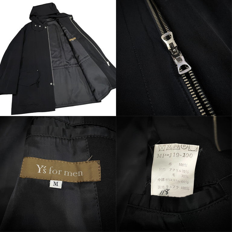 Y's for men Y's for men ウールギャバジン中綿ハイネックモッズコート Archive 80s 90s