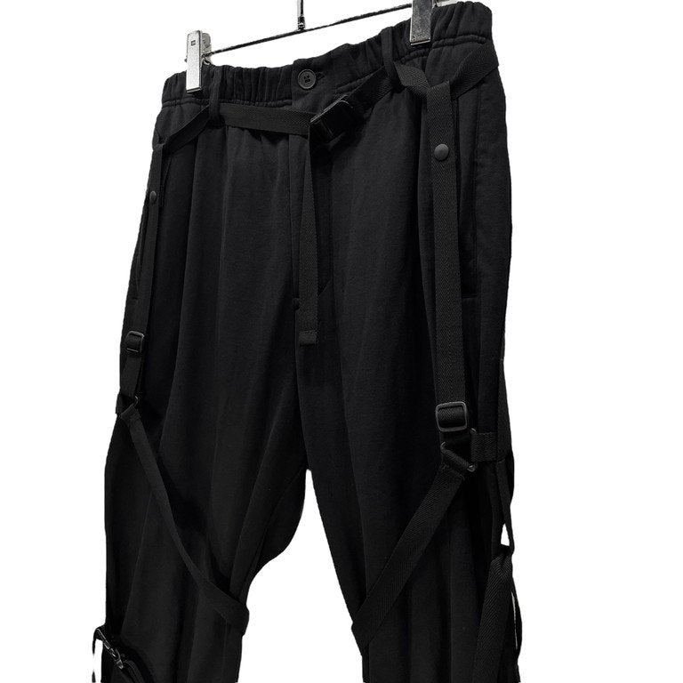Y-3 19SS BONDAGE PARACHUTE PANTS コットンスウェットボンテージパラシュートパンツ 裾リブジップ ロゴ DY7169 Yohji Yamamoto Pour Homme adidas ヨウジヤマモトプールオム アディダス ワイスリー メンズ