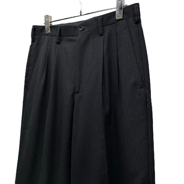 Y's for men ウールストライプセットアップスーツ Archive 3Bテーラードジャケット 2タックパンツ スラックス トラウザーズ Yohji Yamamoto Pour Homme ヨウジヤマモトプールオム ワイズフォーメン メンズ