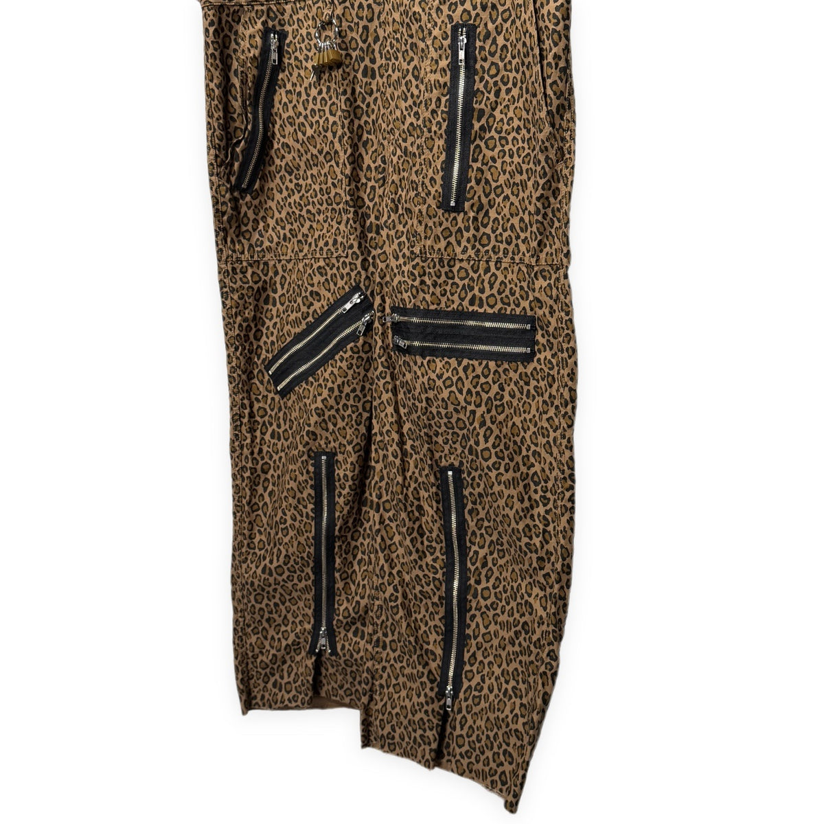 KIDILL PADLOCK JUMPSUIT レオパードジップデザインパドロックジャンプスーツ オールインワン つなぎ Ho99o9 ヒョウ柄 総柄 パッチ KL918 定価154,000円 キディル メンズ