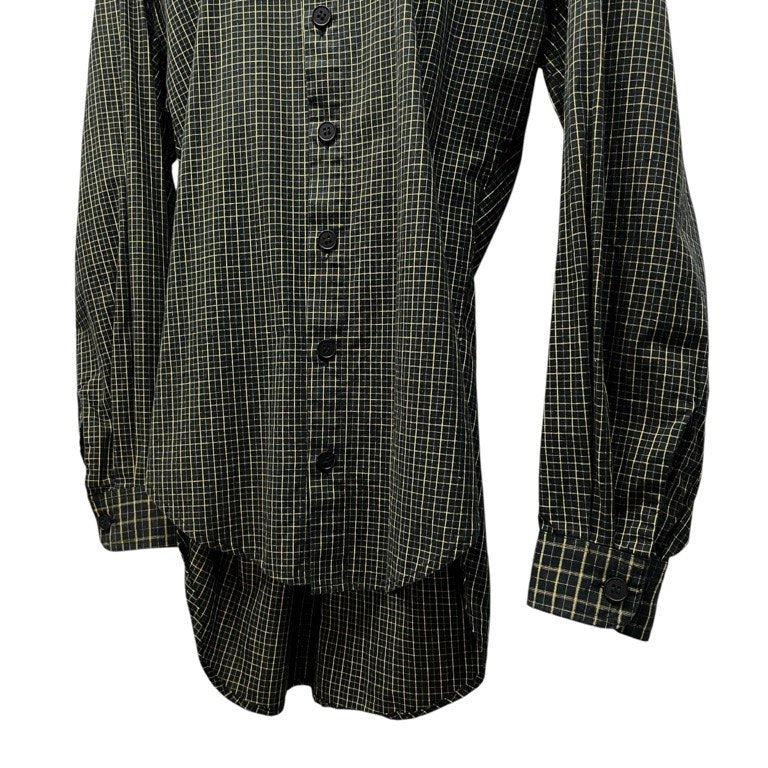 Christopher Nemeth 変型チェック立体裁断レギュラーカラーシャツ ブラウス トップス Archive 80s 90s クリストファーネメス メンズ レディース ユニセックス