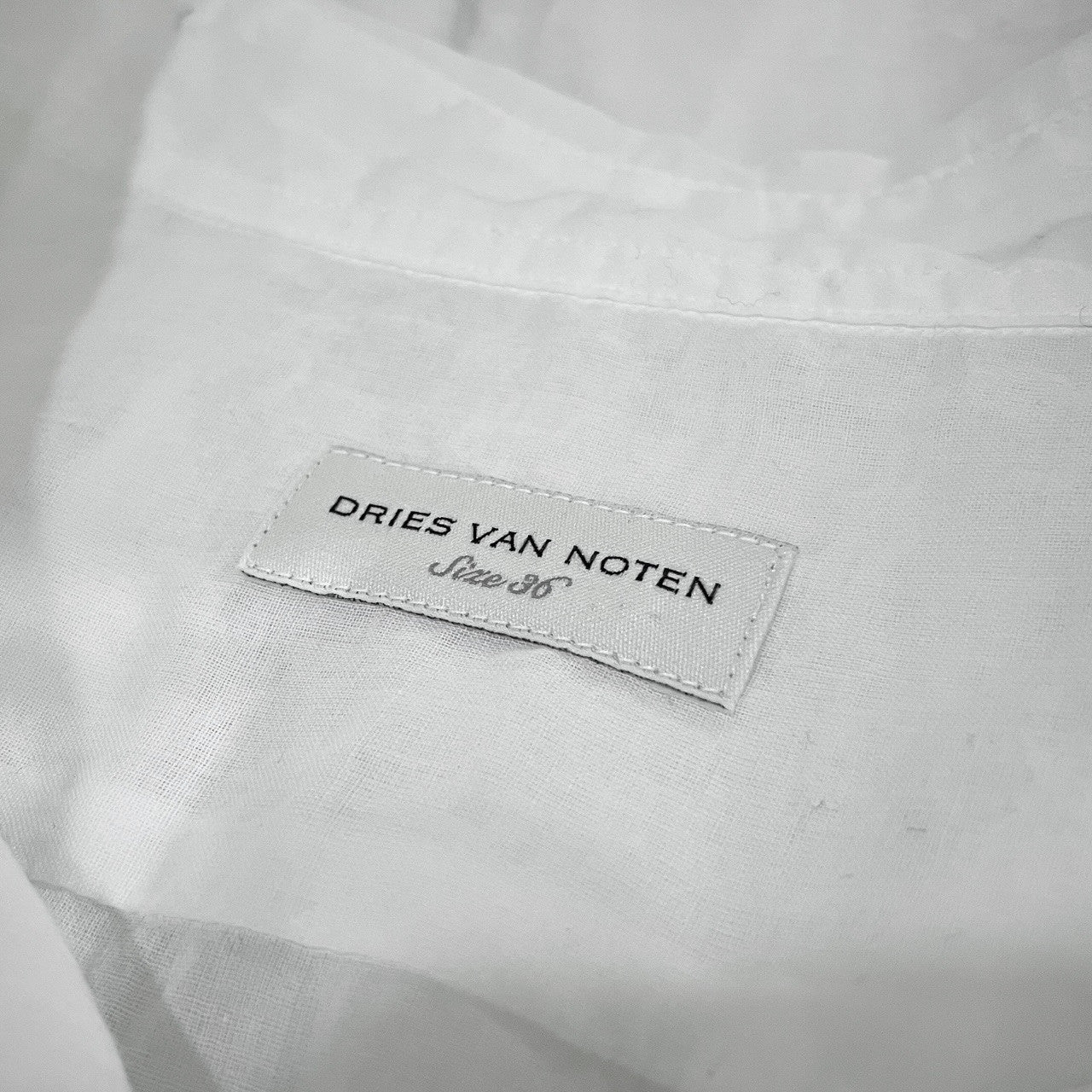 DRIES VAN NOTEN コットンガーゼレギュラーカラースクエアカットシャツ ブラウス トップス ドリスヴァンノッテン レディース