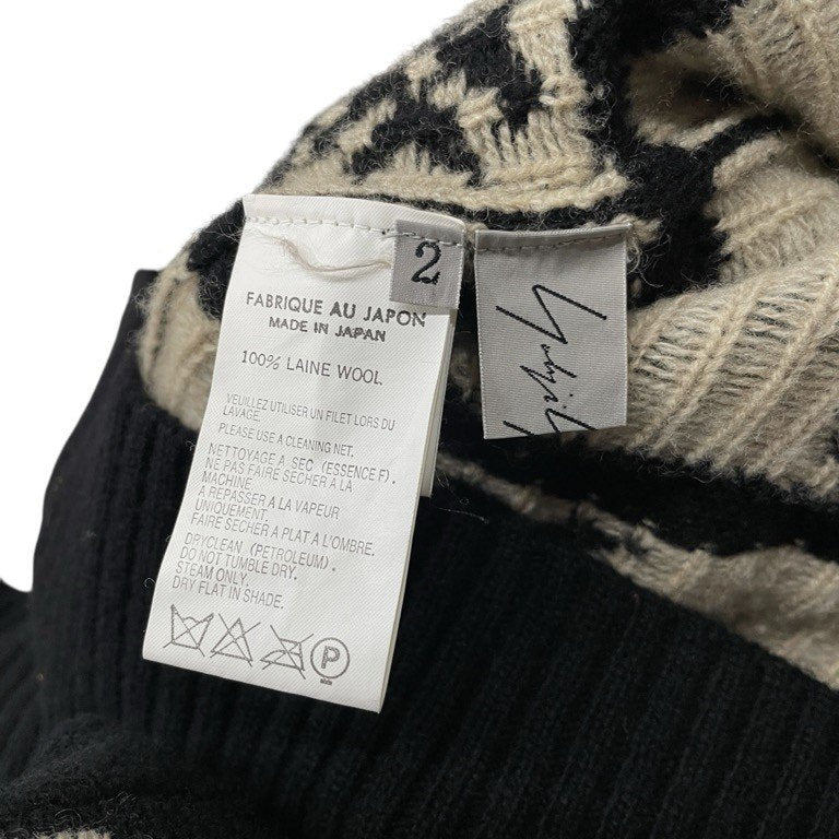 Yohji Yamamoto Femme 07AW YYモノグラムタートルネックロングニットワンピース Archive 総柄 ロゴ セーター トップス アウター ヨウジヤマモトファム レディース