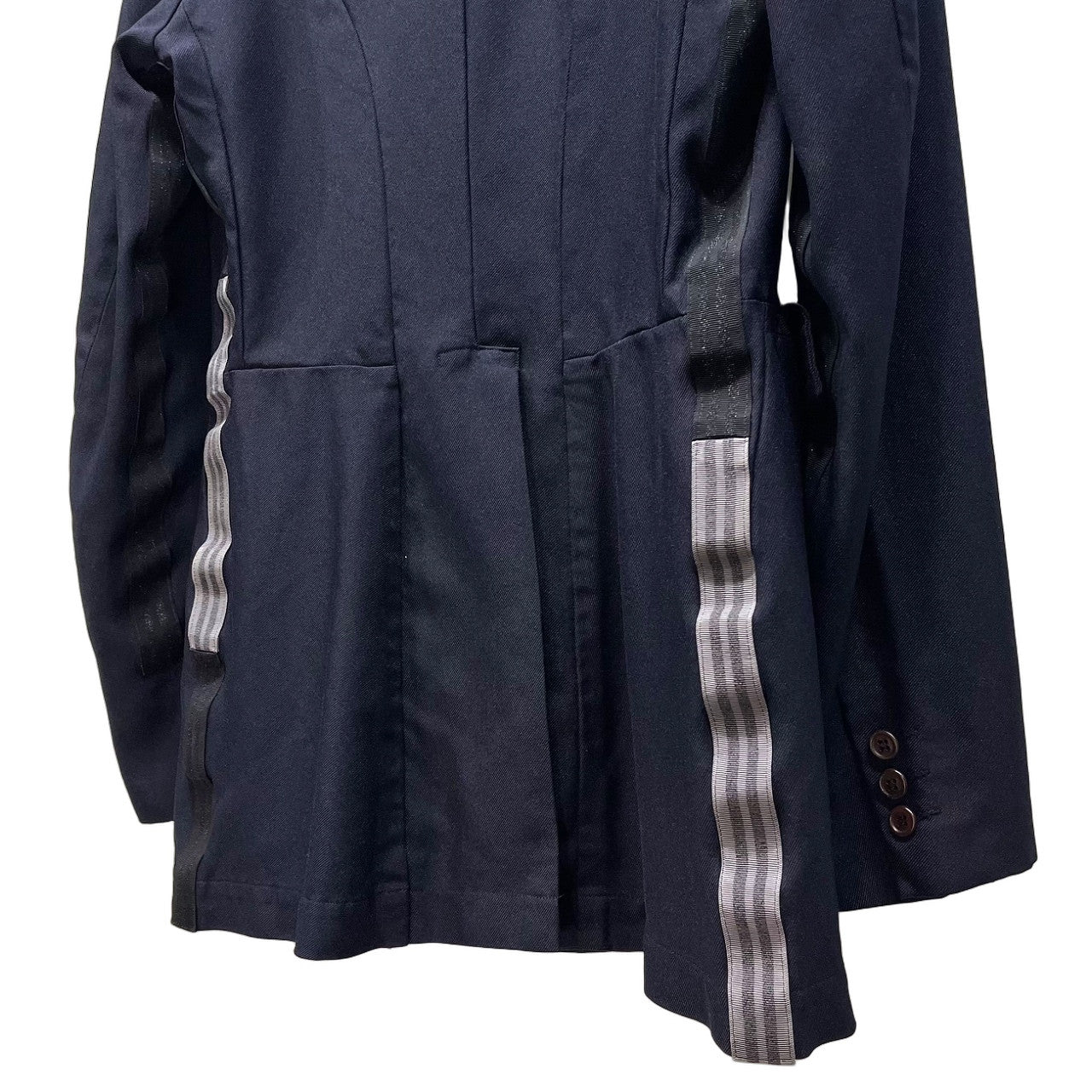COMME des GARCONS COMME des GARCONS 15AW ポリエステル製品染めサイドラインテープデザイン5Bテーラードジャケット ブレザー ブルゾン コート アウター コムコム コムデギャルソン レディース