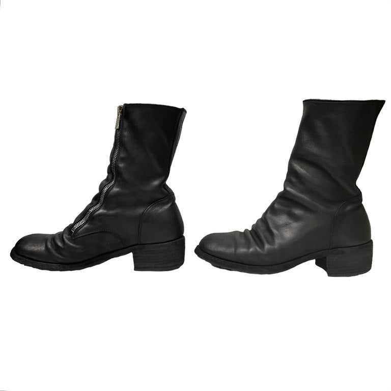 Yohji Yamamoto Pour Homme × GUIDI 23AW SOFT CALF LEATHER FRONT ZIPPER BOOTS ソフトカーフレザーフロントジッパーブーツ HJ-E23-774 シューズ Vibram 定価265,100円 ヨウジヤマモトプールオム グイディ メンズ