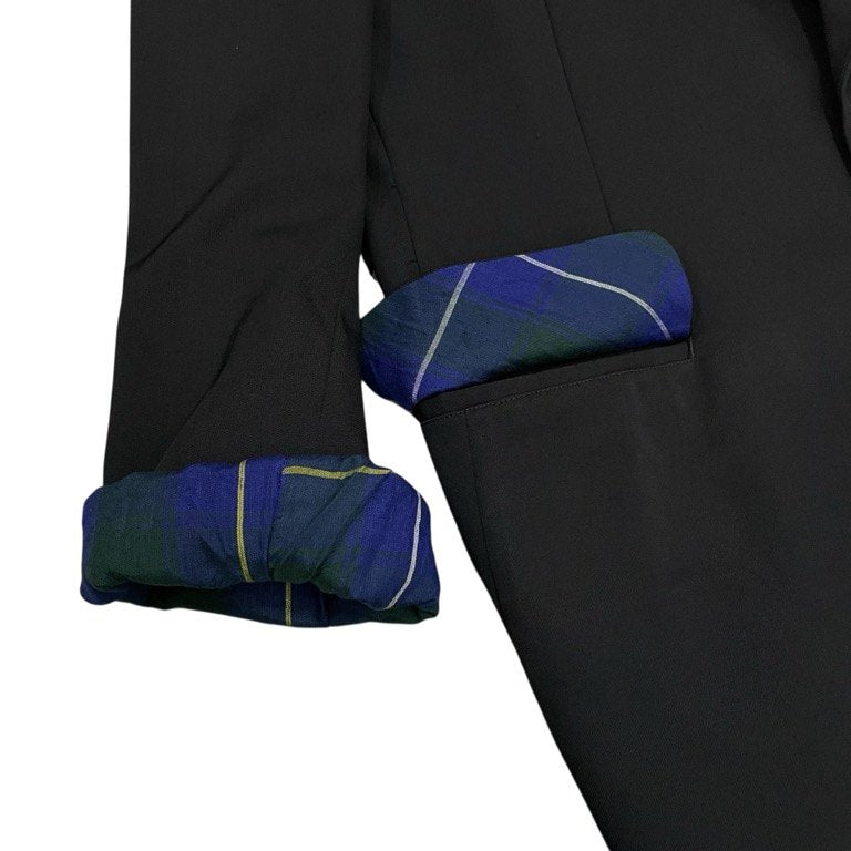 Y’s for men ウールギャバジンチェック裏地段返り3Bテーラードジャケット ブレザー ブルゾン コート アウター Yohji Yamamoto Pour Homme ヨウジヤマモトプールオム ワイズフォーメン メンズ