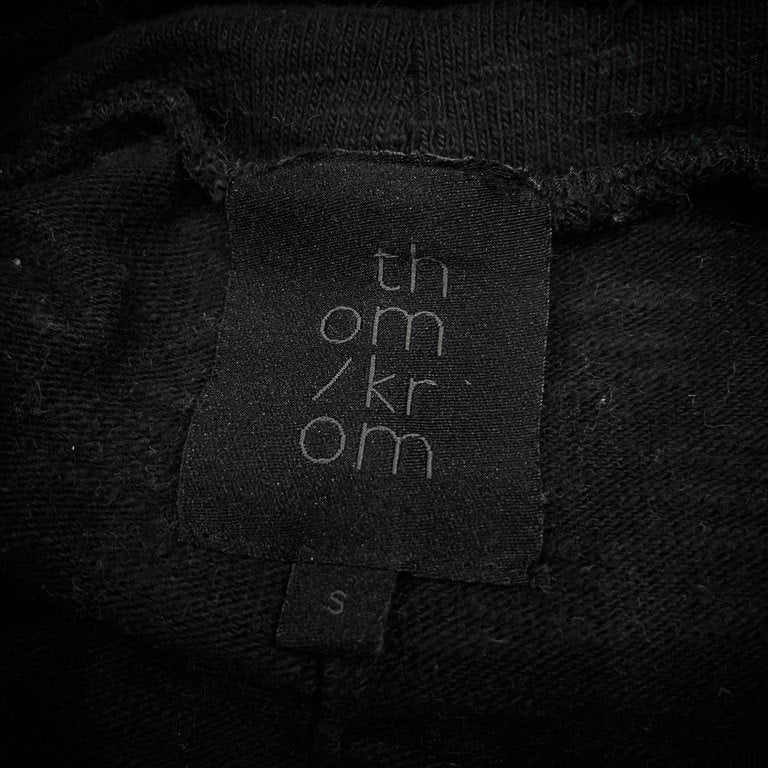 thom/krom コットンジャージーレイヤードカットオフサルエルイージーハーフパンツ ショーツ ボトムス 裾リブ ドローストリング