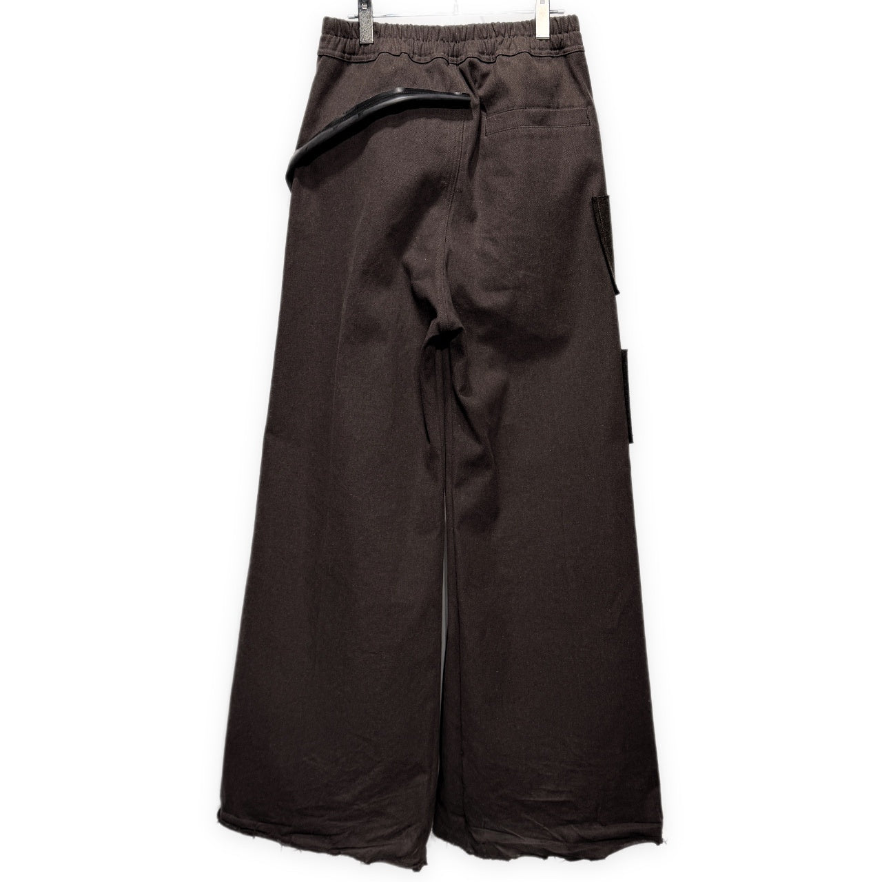 Rick Owens 24AW WIDE BELA PANTS ラバー装飾パッチワークポケットカットオフワイドベラパンツ ワイド フレア ボトムス RR02D6307-CTWWTY リックオウエンス メンズ