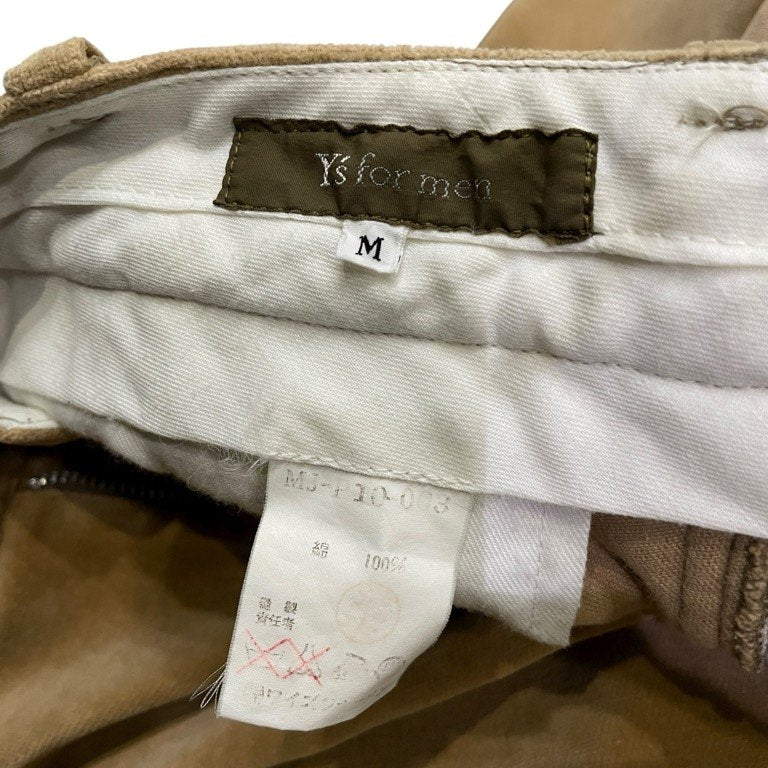 Y's for men コットンベロアダブルウォッチポケット2タックワイドテーパードパンツ トラウザーズ スラックス ボトムス Archive 90s Yohji Yamamoto Pour Homme ワイズフォーメン ヨウジヤマモトプールオム メンズ