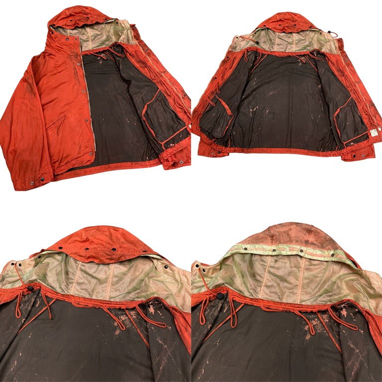 STONE ISLAND 88SS RASO GOMMATO コーティングコットンハイネックフーデッドジャケット Archive 80s 90s 本人期 初期 希少 Green Edge グリーンエッジ ブルゾン コート パーカー アウター Massimo Osti マッシモオスティ ストーンアイランド