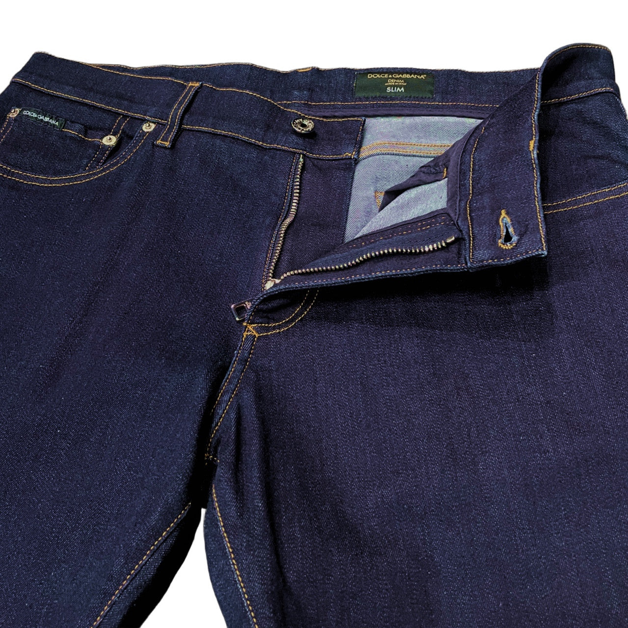 DOLCE&GABBANA 19AW ロゴ刺繍ワッペンバックポケットスリムフィットデニムパンツ ジーンズ SLIM ボトムス D&G ドルチェアンドガッバーナ メンズ