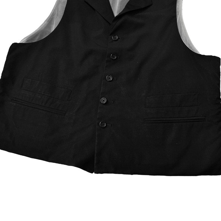 Yohji Yamamoto Pour Homme 94SS ウールトロピカルフェイクカラー4ポケット5Bベスト ジレ ノースリーブ ジャケット トップス 襟付き Archive 90s スケアクロウ期 Scarecrow