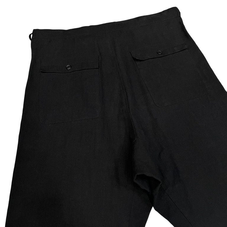 ISAMU KATAYAMA BACKLASH 21SS KARATE PANTS コットンリネンドローストリングワイドカラテパンツ 1933-01 定価42,900円 イサムカタヤマ バックラッシュ メンズ