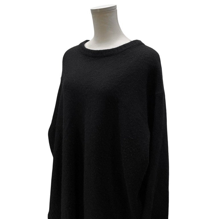 Y’s サイドステッチリペアデザイン圧縮ウールニットセーター 刺繍 アシンメトリー トップス Yohji Yamamoto Femme ワイズ ヨウジヤマモトファム レディース