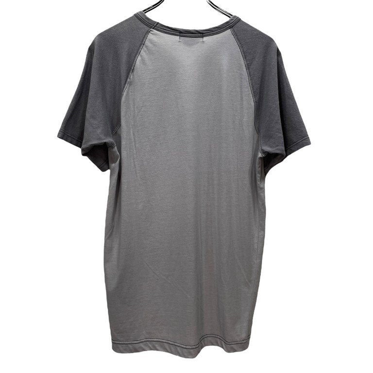 COMME des GARCONS HOMME PLUS EVER GREEN 03AW カーブ復刻 ラグランスリーブツートーンVネックTシャツ カットソー Tee T-shirt トップス バイカラー Archive 09SS Curve コムデギャルソンオムプリュス エバーグリーン メンズ