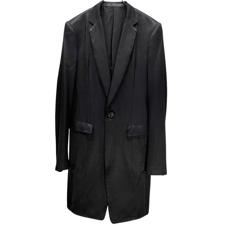 JULIUS 10AW コットンキュプラカルゼ1Bチェスターコート ロングテーラードジャケット goth_ik; ブルゾン アウター ユリウス メンズ