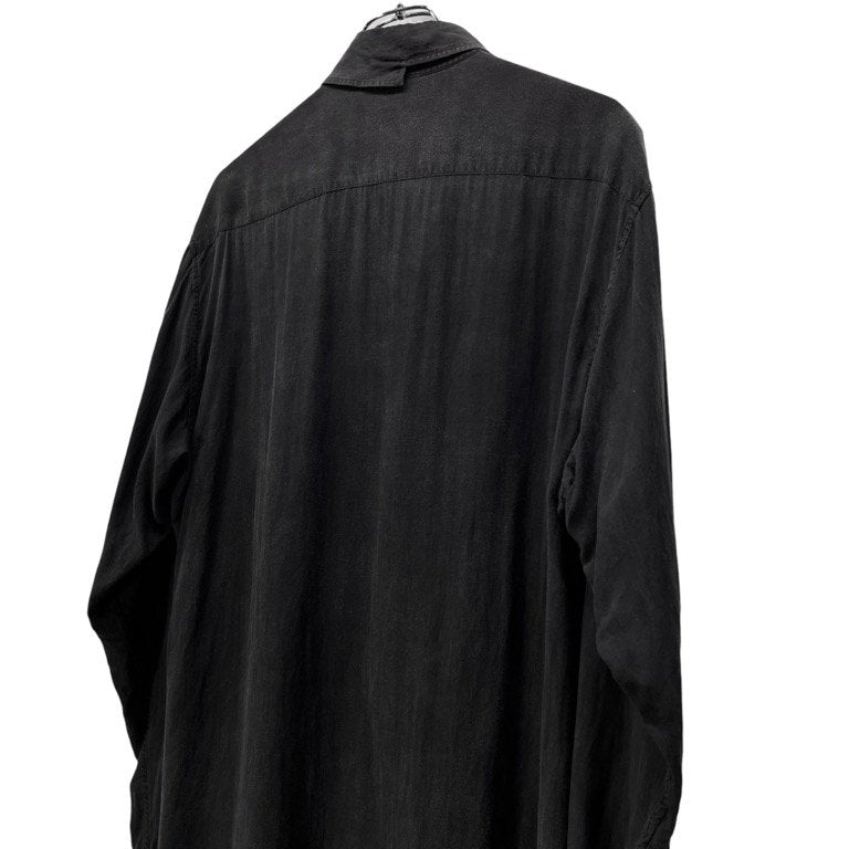 Yohji Yamamoto Pour Homme 20SS アシンメトリーカラースクエアカットテンセルローンシャツ ブラウス トップス ヨウジヤマモトプールオム メンズ