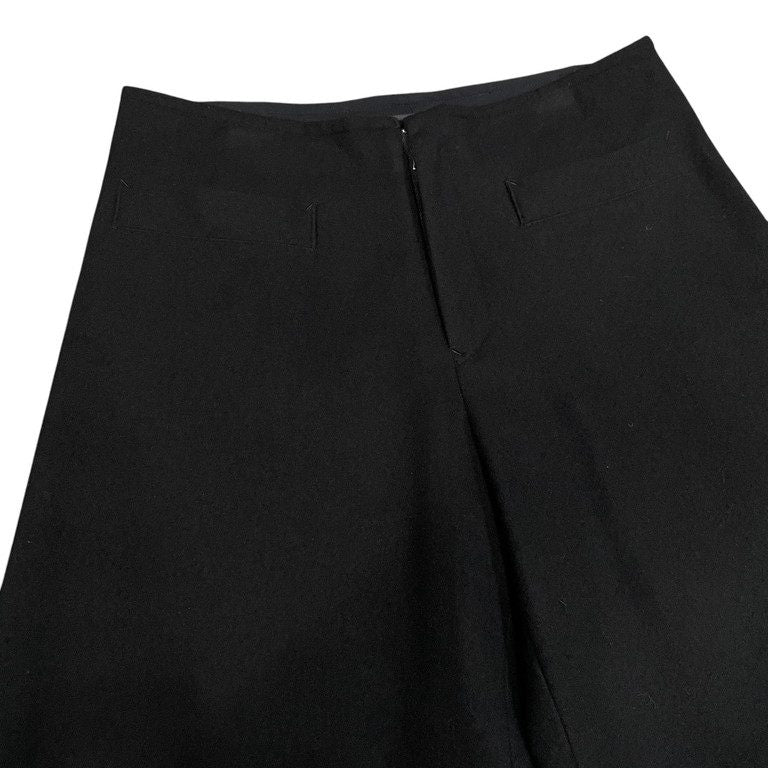 Yohji Yamamoto +NOIR ウールフランネルデザインポケットストレートワイドパンツ Archive ボトムス Femme Y's ヨウジヤマモトプリュスノアール ファム ワイズ レディース