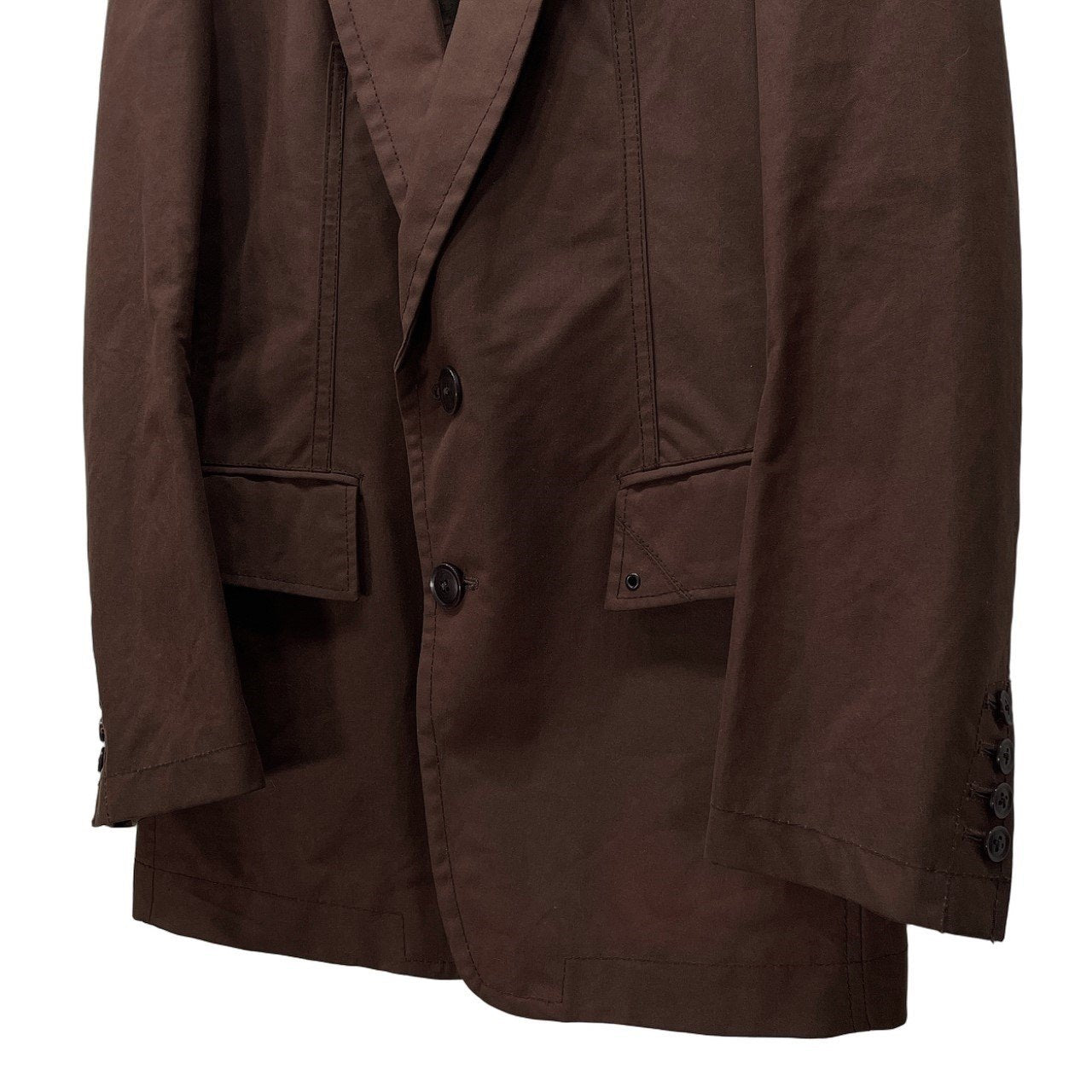 Y's for men オイルドコットンステンシルプリントライニング2Bテーラードジャケット ブレザー ブルゾン コート アウター Archive Yohji Yamamoto Pour Homme ヨウジヤマモトプールオム ワイズフォーメン メンズ