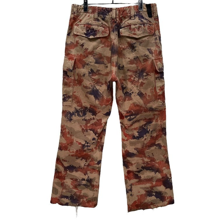 ISAMU KATAYAMA BACKLASH ハンドプリントカモフラージュカットオフカーゴパンツ 迷彩 総柄 ボトムス イサムカタヤマ バックラッシュ メンズ