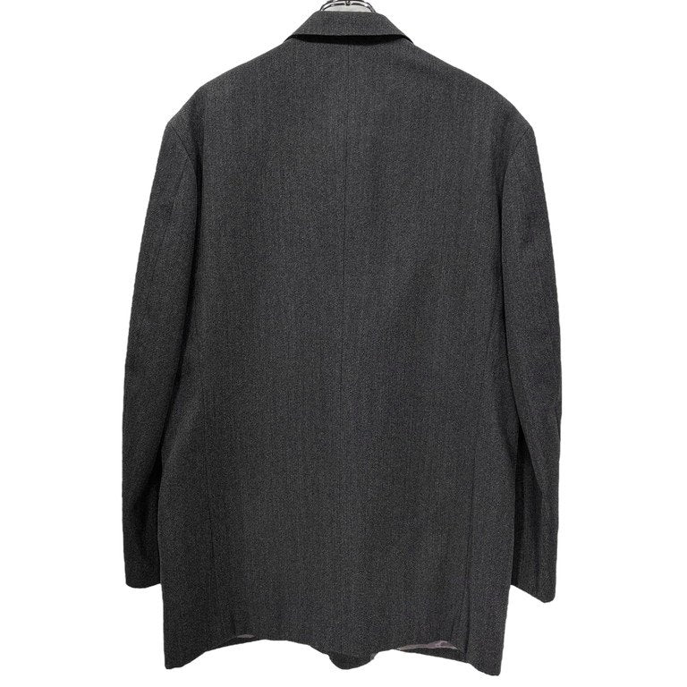 Y's for men ウールサージセットアップスーツ Archive 90s 4Bテーラードジャケット 2タックパンツ スラックス トラウザーズ ごま塩 Yohji Yamamoto Pour Homme ヨウジヤマモトプールオム ワイズフォーメン メンズ