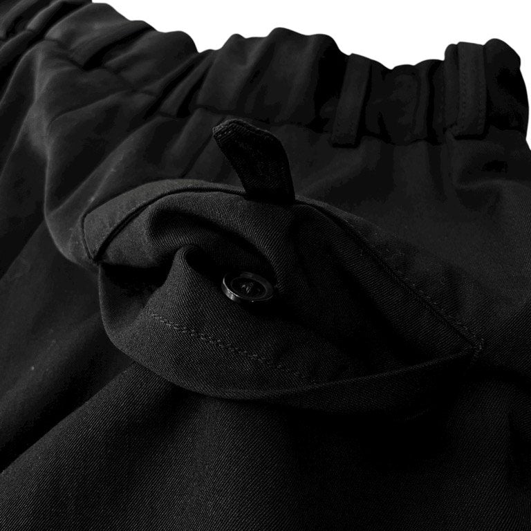 Yohji Yamamoto Pour Homme 12AW ウールギャバジンウエストゴムシャーリングサルエルイージーパンツ ボトムス Archive ヨウジヤマモトプールオム メンズ