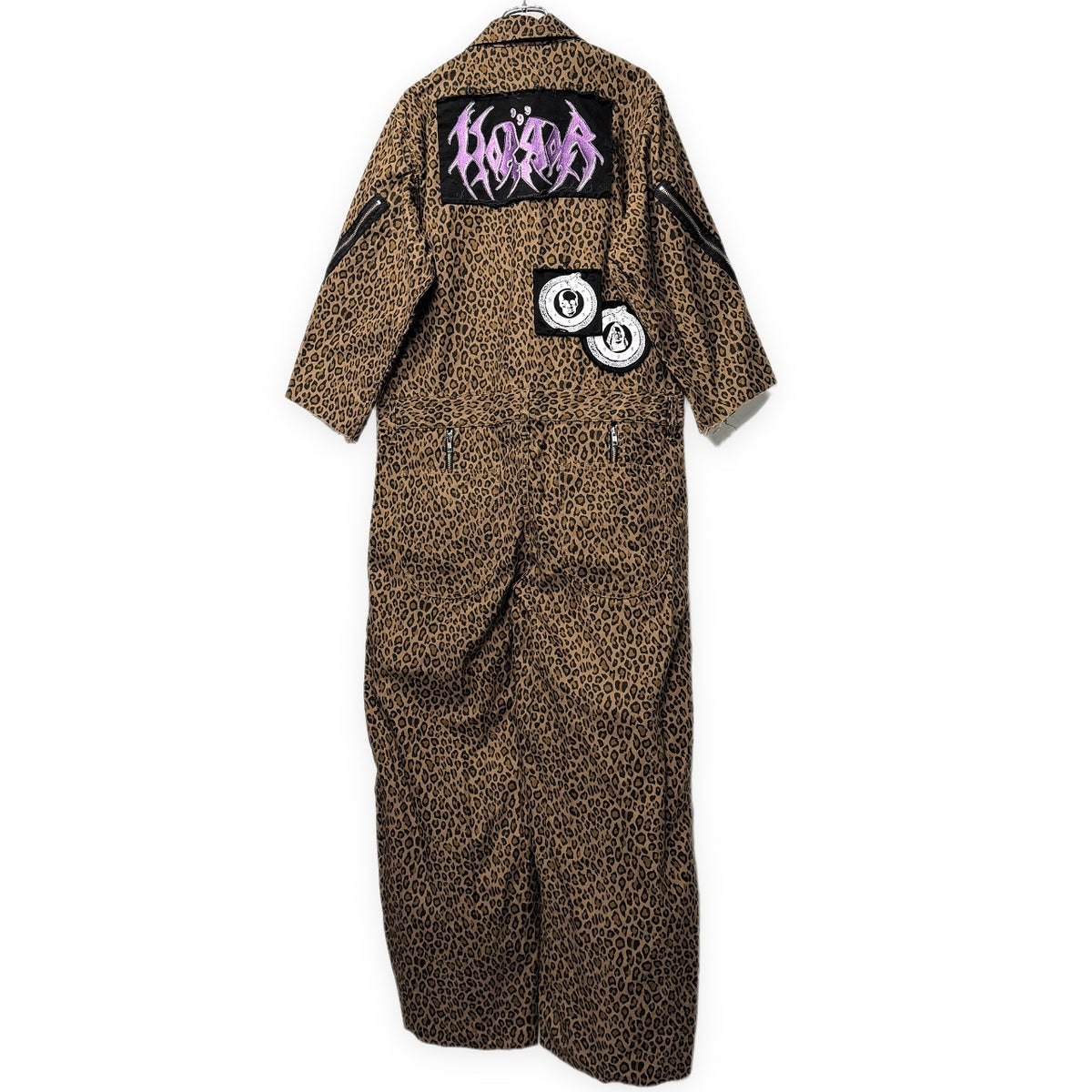 KIDILL PADLOCK JUMPSUIT レオパードジップデザインパドロックジャンプスーツ オールインワン つなぎ Ho99o9 ヒョウ柄 総柄 パッチ KL918 定価154,000円 キディル メンズ