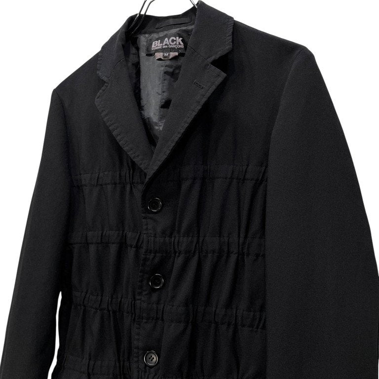 BLACK COMME des GARCONS 15SS テーピングパッカリングポリエステル3Bテーラードジャケット ブルゾン コート アウター ブラック コムデギャルソン メンズ レディース ユニセックス