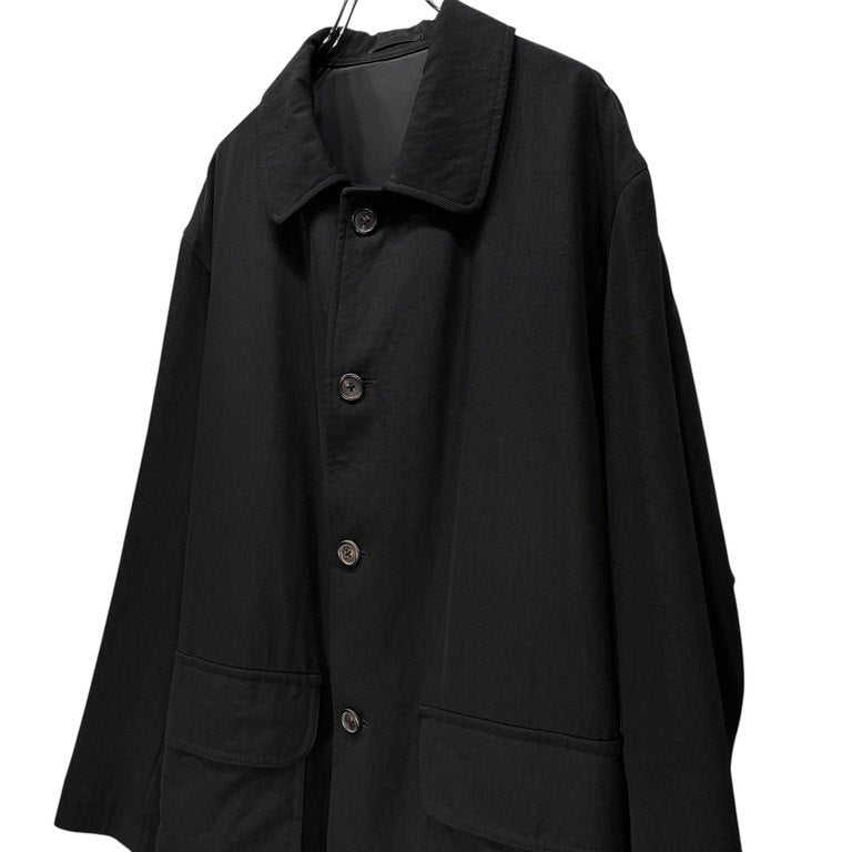 Y's for men ウールギャバジンアクションプリーツハーフコート ジャケット ブルゾン アウター カバーオール Archive 90s Yohji Yamamoto Pour Homme ヨウジヤマモトプールオム ワイズフォーメン メンズ