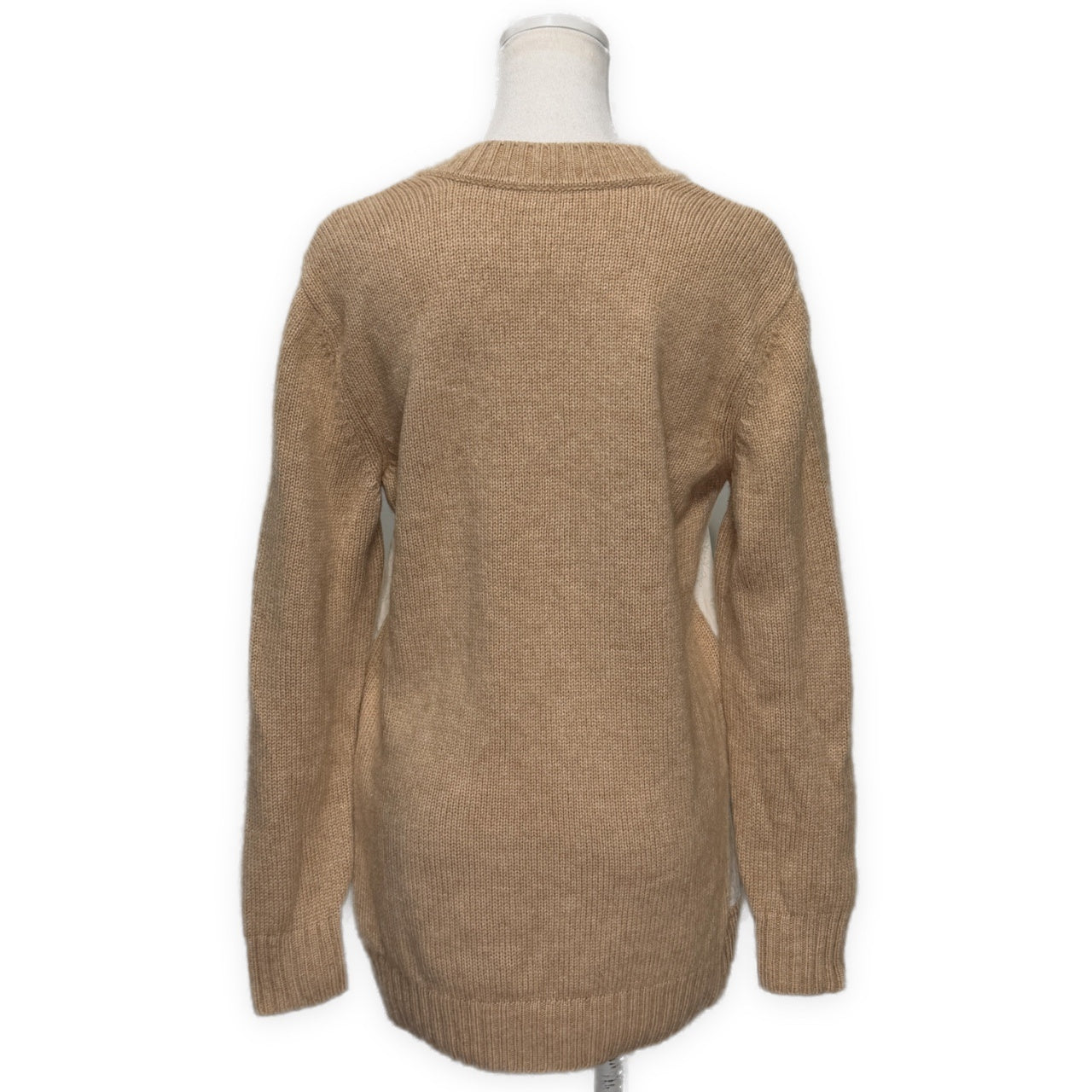 HERMES HERMES FEUX DE L'HIVER Vネック切り替えニット M