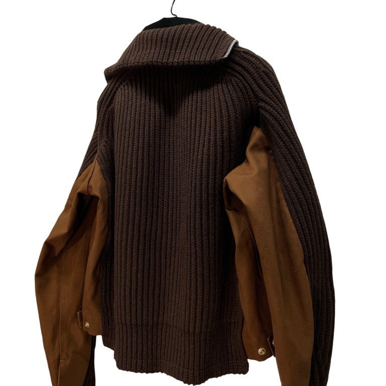 sacai × carhartt WIP 25AW Duck x Wool Knit Blouson ウールニットドッキングダックブルゾン 切替 ジャケット コート アウター キャンバス 25-08085 未使用タグ付き 定価176,000円 サカイ カーハート メンズ