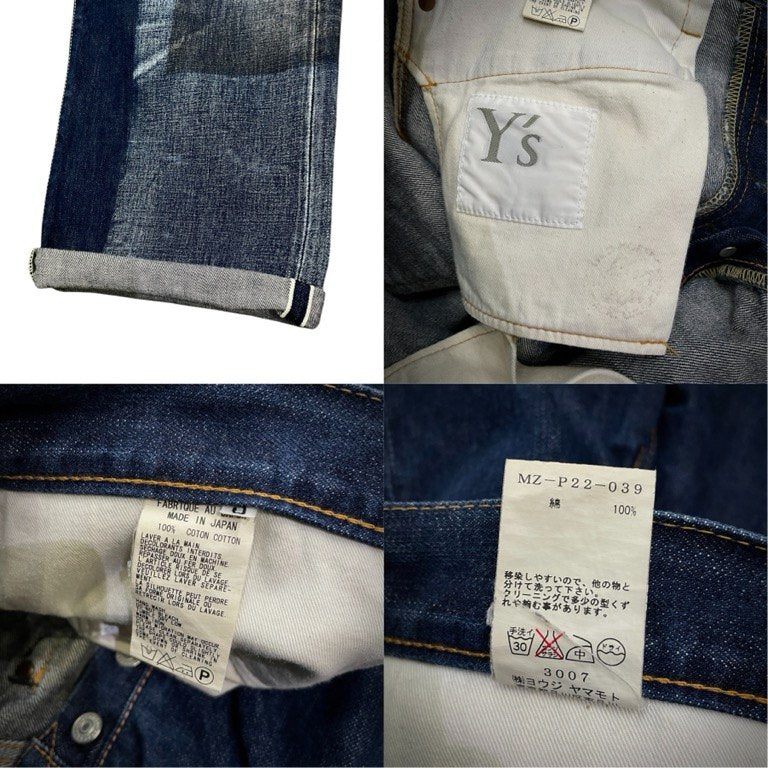 Y's for men × SPOTTED HORSE CRAFT ヴィンテージディテール5ポケットプリントセルヴィッジデニムパンツ ジーンズ ボトムス Archive Yohji Yamamoto Pour Homme ワイズフォーメン ヨウジヤマモトプールオム メンズ