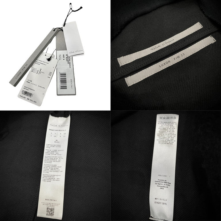 Rick Owens 23AW LUXOR DRESS ルクソールドレス コットンレザー切替カットオフメンズロングワンピース カットソー Tシャツ シャツ ジャケット コート RR02C7503BGCOL3 定価201,300円