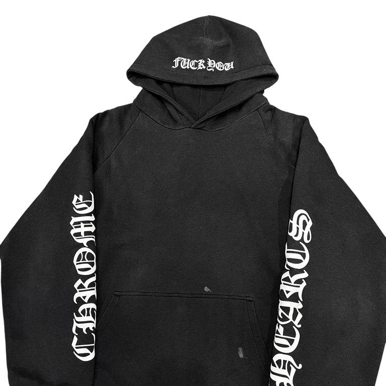 CHROME HEARTS Horseshoe Pullover FUCK YOU Hoodie ホースシュープリントサーマルプルオーバーパーカー フーディ Archive 90s トップス ロゴ クロムハーツ メンズ