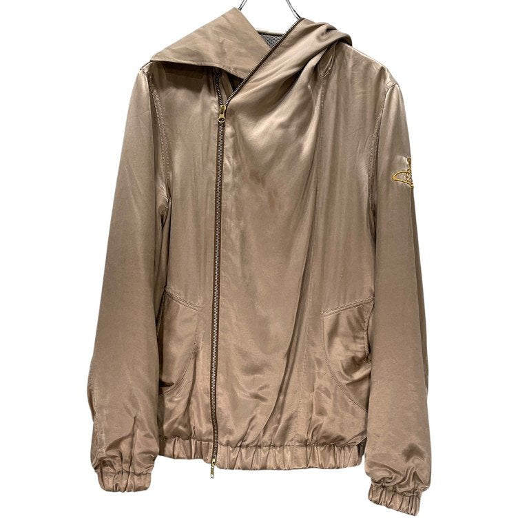 Vivienne Westwood MAN キュプラレーヨンサテン魔女フードリブブルゾン ジャケット コート アウター オーブ刺繍 ヴィヴィアンウエストウッド マン メンズ