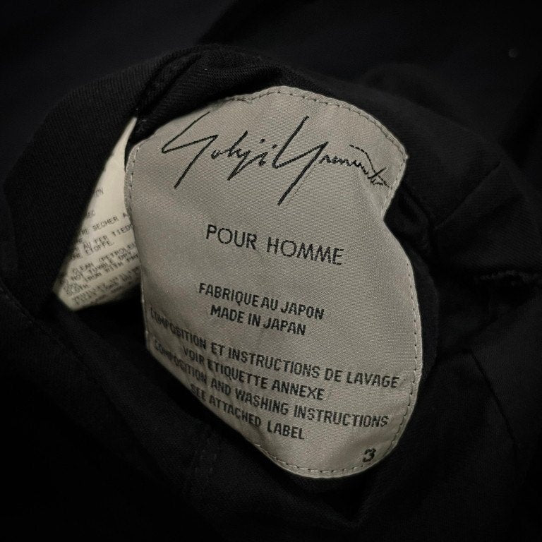 Yohji Yamamoto Pour Homme 16SS コットンギャバジン縦線切替パイピングストライプテーラードジャケット Archive リバーシブル ブレザー コート アウター ヨウジヤマモトプールオム メンズ