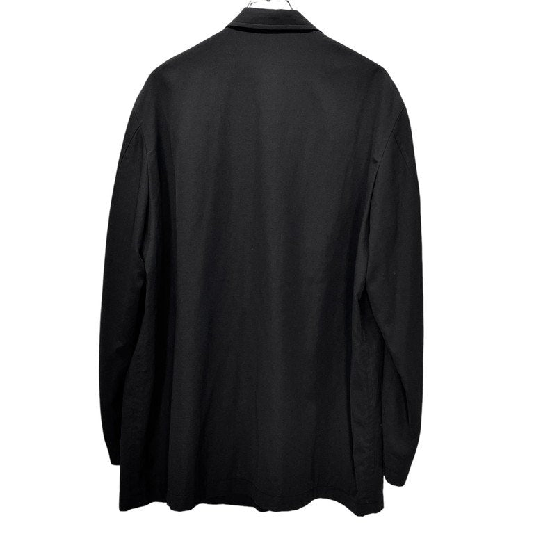 Y's for men ウールギャバジンノッチドラペル4Bスナップボタンアンコンテーラードジャケット Archive 90s 肩パットレス カバーオール ハーフコート Yohji Yamamoto Pour Homme ヨウジヤマモトプールオム ワイズフォーメン メンズ